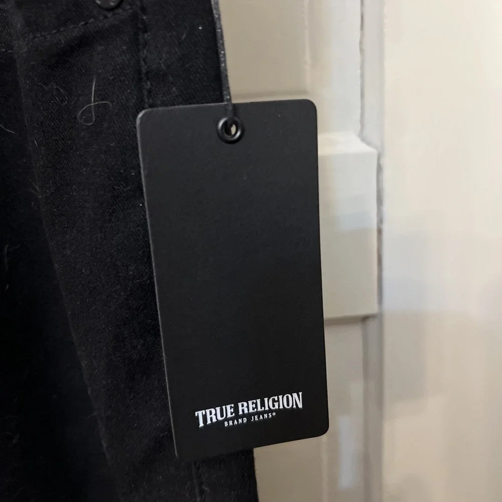 True Religion Black Geno No Flap Relaxed Slim Jeans Mens Size 34X32 $149 NWT NEW